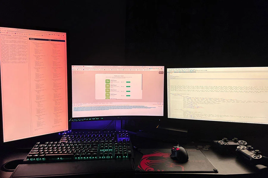 My workstation setup. Picture taken while working on Nedny Inc.